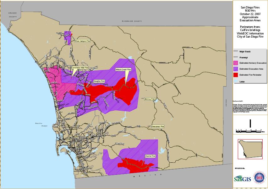 San Diego County Fire Map